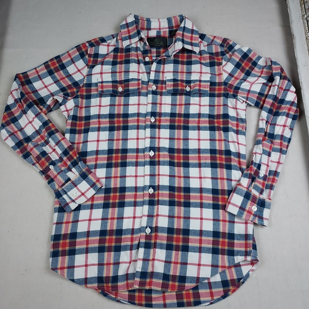 RedHead Plaid Flannel Button Front Shirt Women's Small 100% Cotton